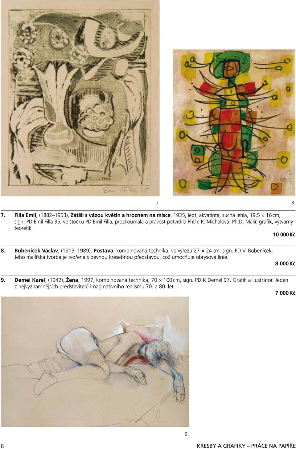 Bubeníček Václav, (1913 1989), Postava, kombinovaná technika, ve výřezu 27 24 cm, sign. PD V. Bubeníček.
