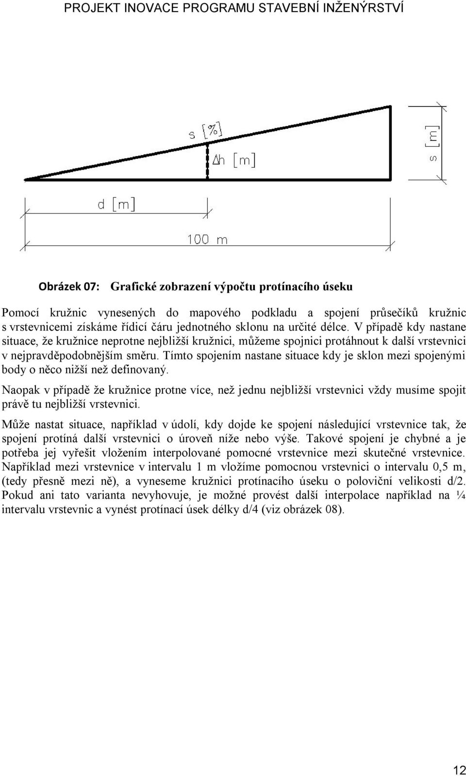 Tímto spojením nastane situace kdy je sklon mezi spojenými body o něco nižší než definovaný.