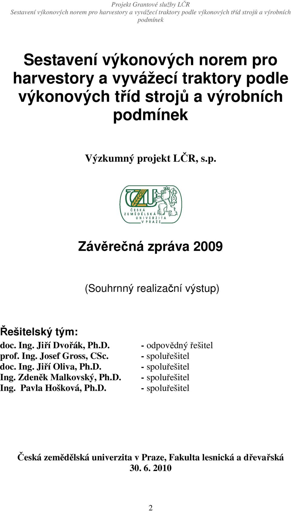 doc. Ing. Jiří Oliva, Ph.D.