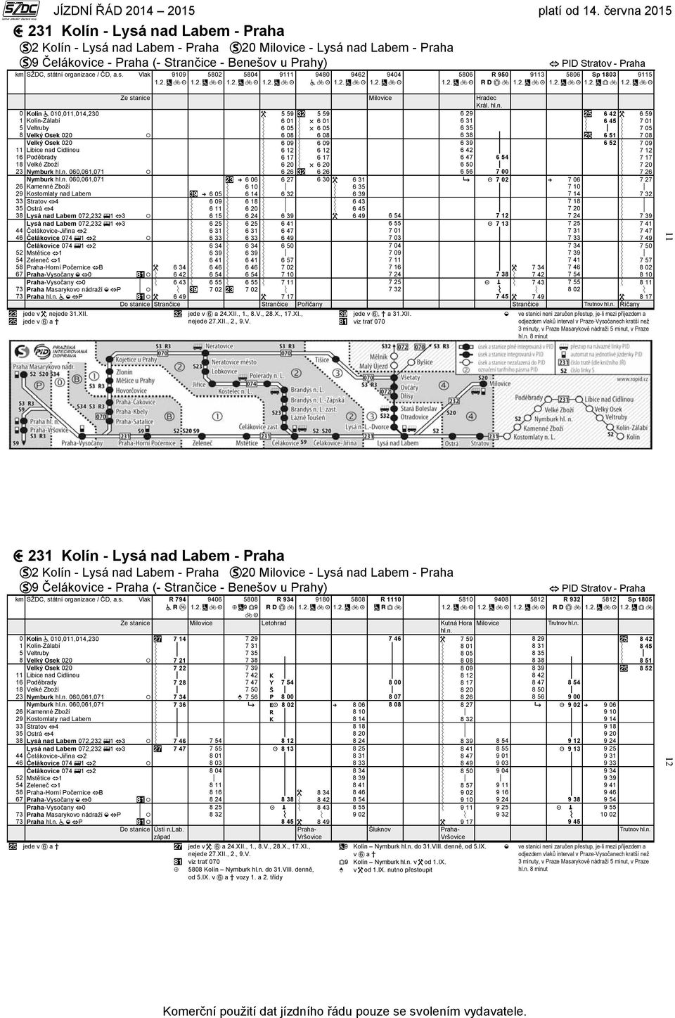 Vlak 9109 5802 5804 9111 9480 9462 9404 5806 R 950 9113 5806 Sp 1803 9115 0 Kolín 010,011,014,230 5 59 5 59 6 29 6 42 6 59 1 Kolín-Zálabí 6 01 6 01 6 31 6 45 7 01 5 Veltruby 6 05 6 05 6 35 7 05 8