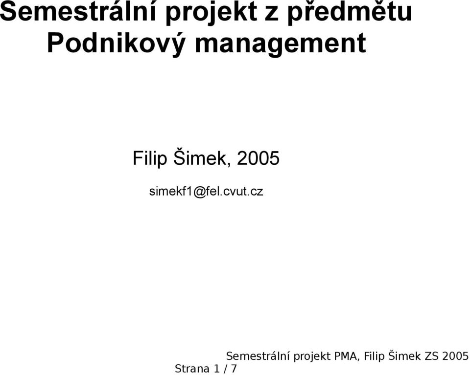 management Filip Šimek,