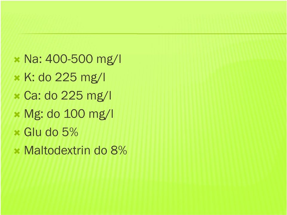 mg/l Mg: do 100 mg/l