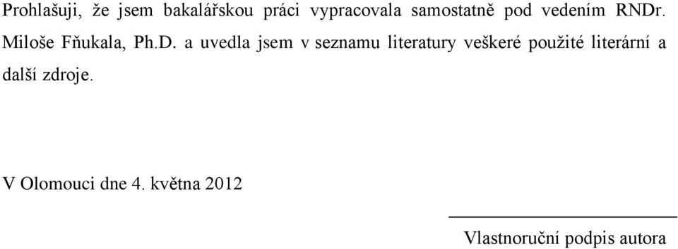 . Miloše Fňukala, Ph.D.