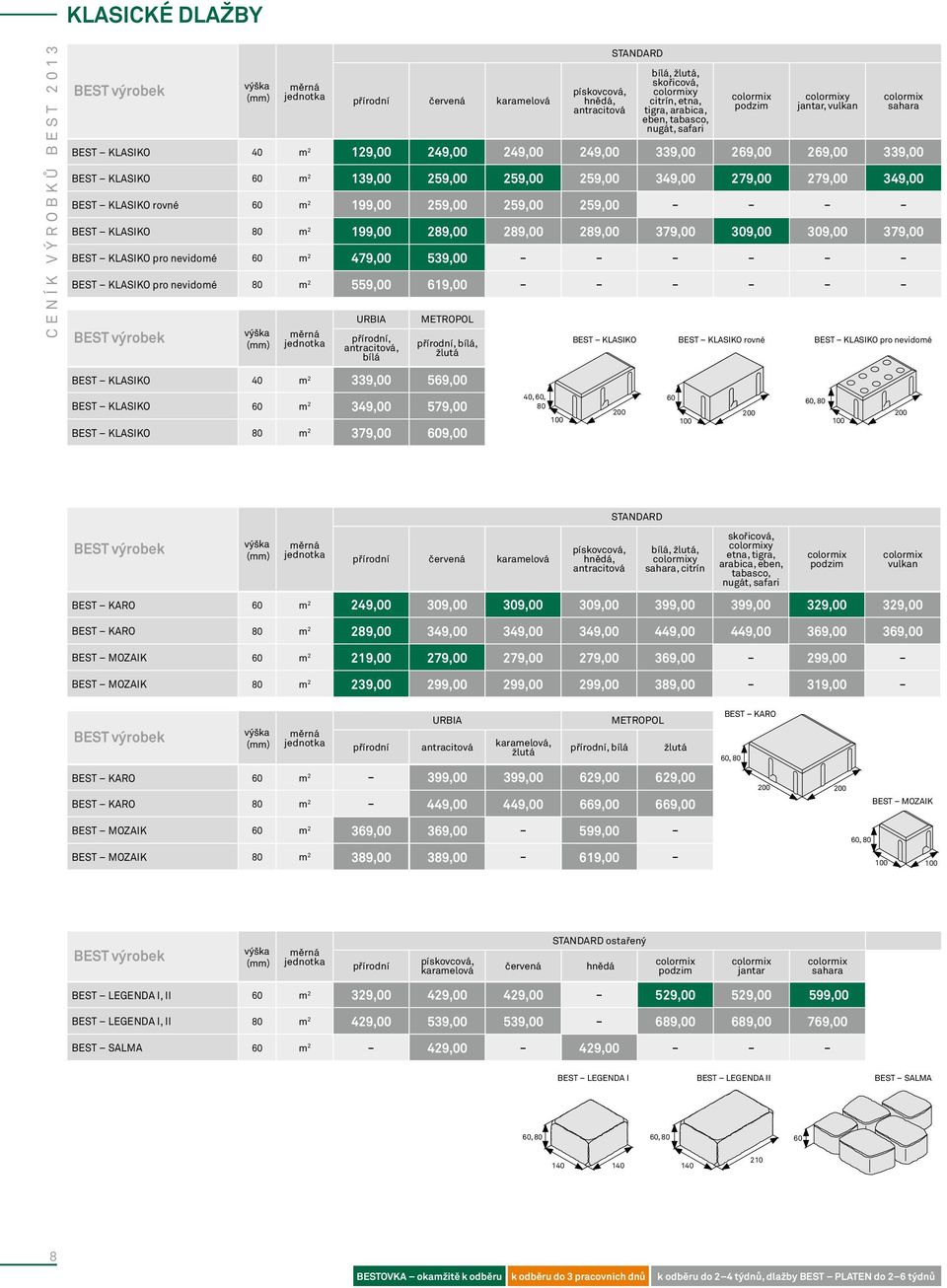 379,00 309,00 309,00 379,00 BEST KLASIKO pro nevidomé m 2 479,00 539,00 BEST KLASIKO pro nevidomé m 2 559,00 619,00 URBIA,, bílá METROPOL, bílá, žlutá BEST KLASIKO 40 m 2 339,00 569,00 BEST KLASIKO m