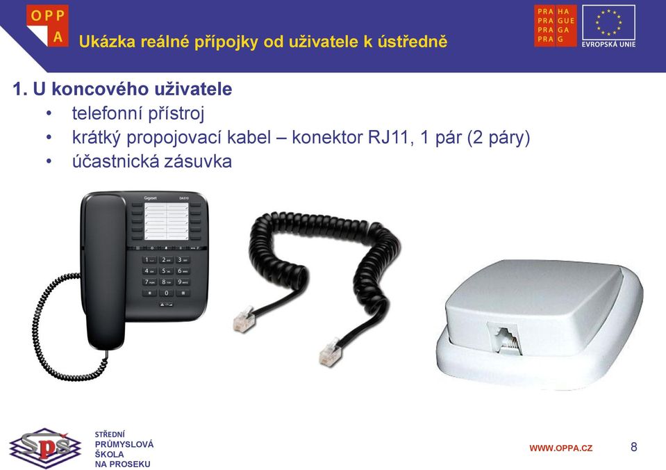 U koncového uživatele telefonní přístroj