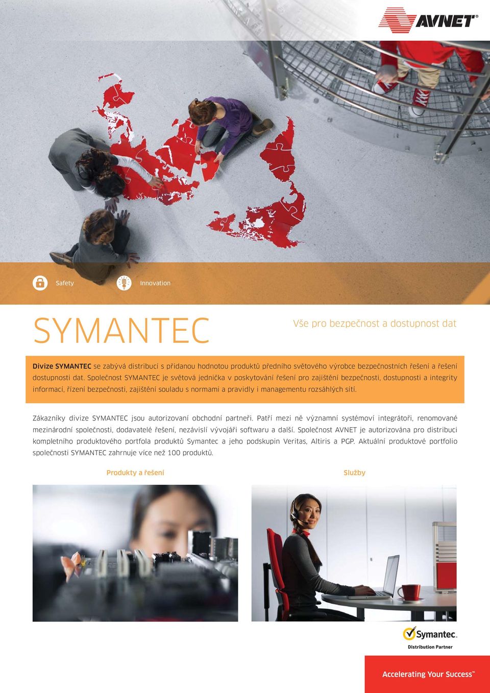 managementu rozsáhlých sítí. Zákazníky divize SYMANTEC jsou autorizovaní obchodní partneři.