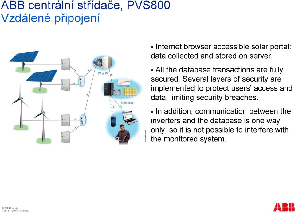 Several layers of security are implemented to protect users access and data, limiting security breaches.