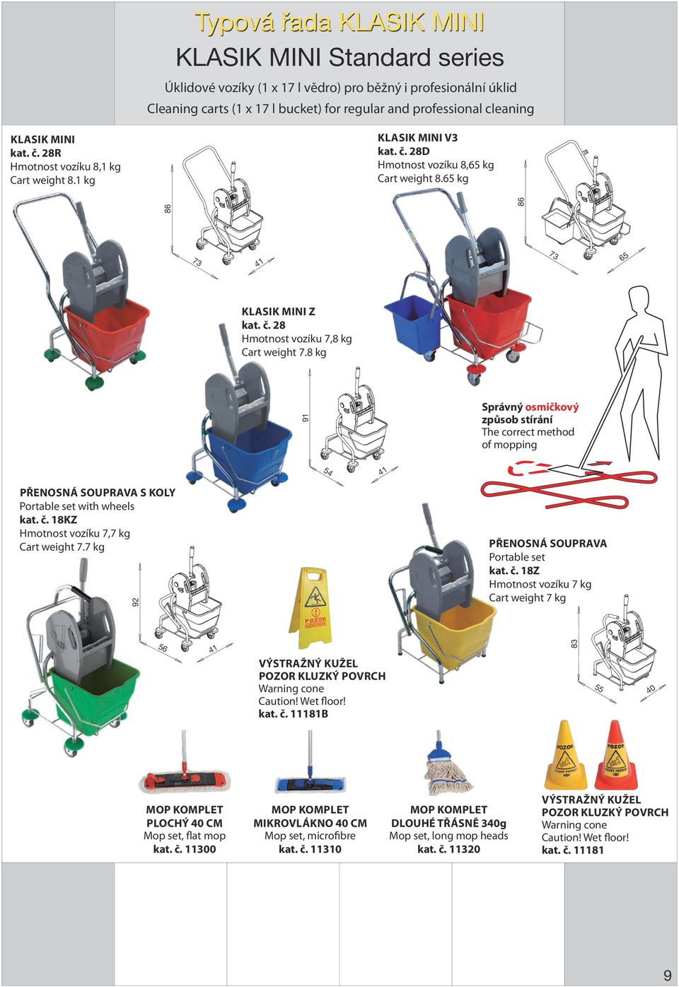 Úklidové vozíky, mopy, doplňky - PDF Stažení zdarma
