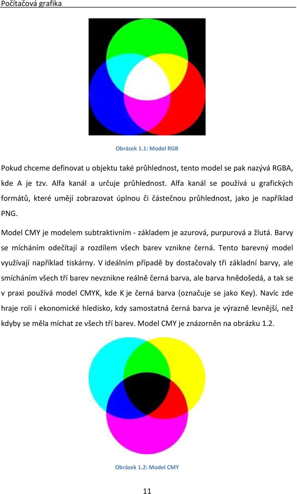 Barvy se mícháním odečítají a rozdílem všech barev vznikne černá. Tento barevný model využívají například tiskárny.
