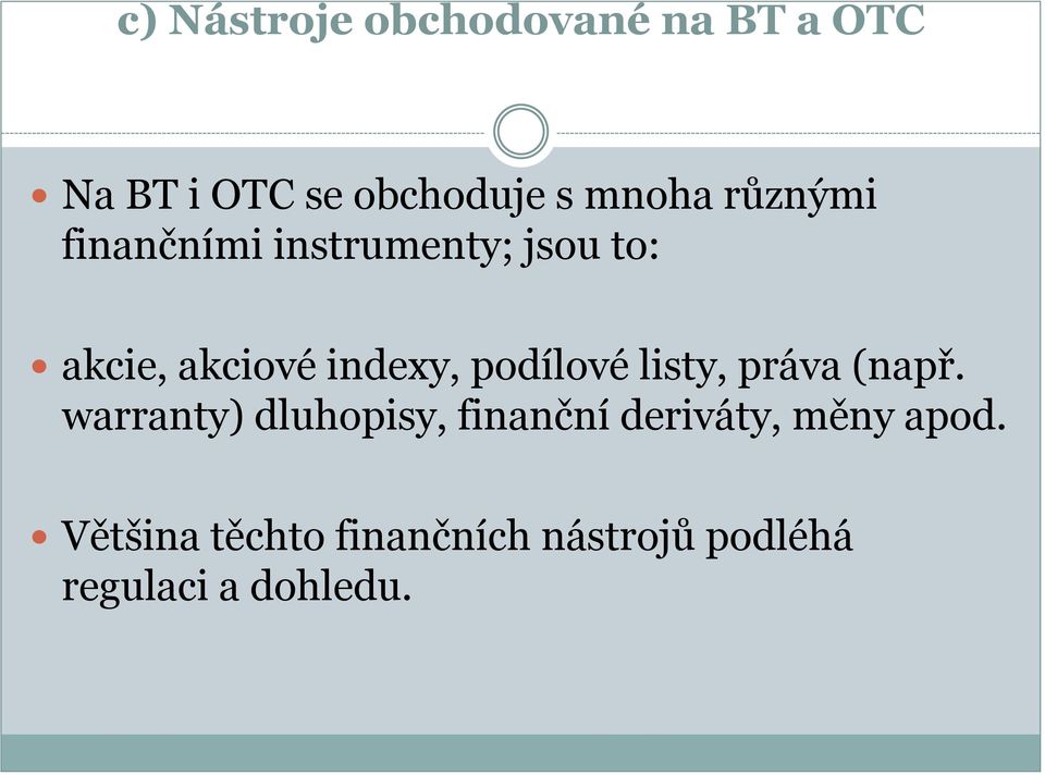 podílové listy, práva (např.