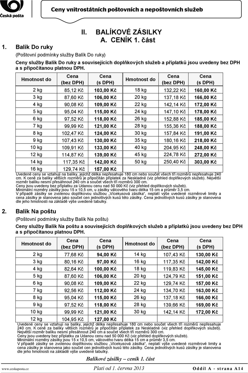 142,14 Kč 172,00 Kč 5 kg 95,04 Kč 115,00 Kč 24 kg 147,10 Kč 178,00 Kč 6 kg 97,52 Kč 118,00 Kč 26 kg 152,88 Kč 185,00 Kč 7 kg 99,99 Kč 121,00 Kč 28 kg 155,36 Kč 188,00 Kč 8 kg 102,47 Kč 124,00 Kč 30