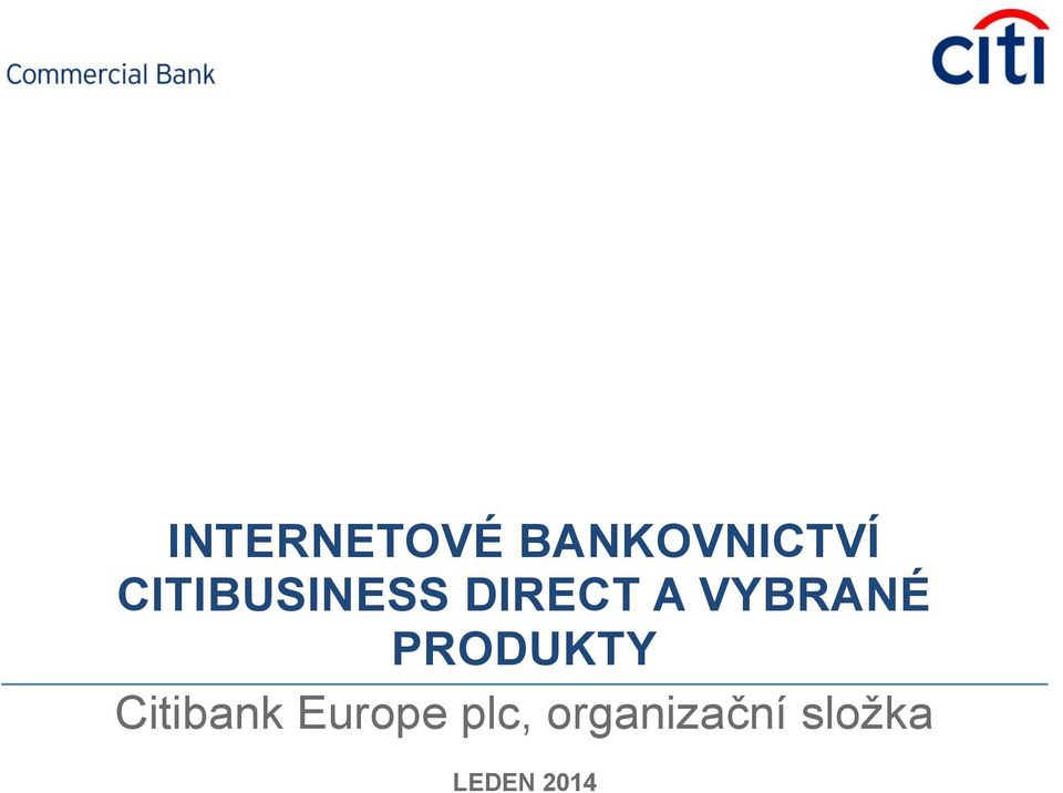 VYBRANÉ PRODUKTY Citibank