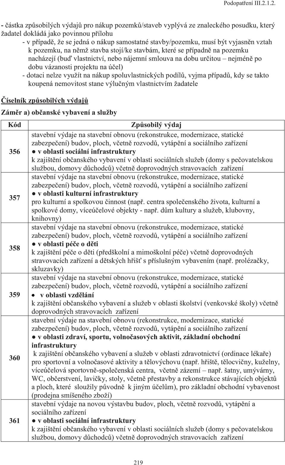 být vyjasněn vztah k pozemku, na němž stavba stojí/ke stavbám, které se případně na pozemku nacházejí (buď vlastnictví, nebo nájemní smlouva na dobu určitou nejméně po dobu vázanosti projektu na