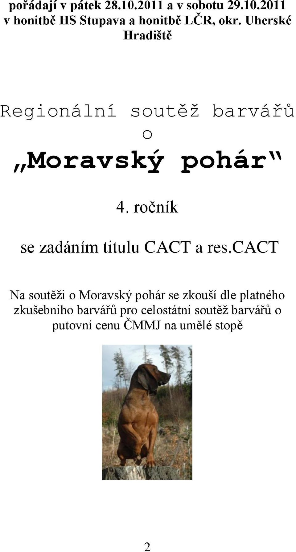 ročník se zadáním titulu CACT a res.