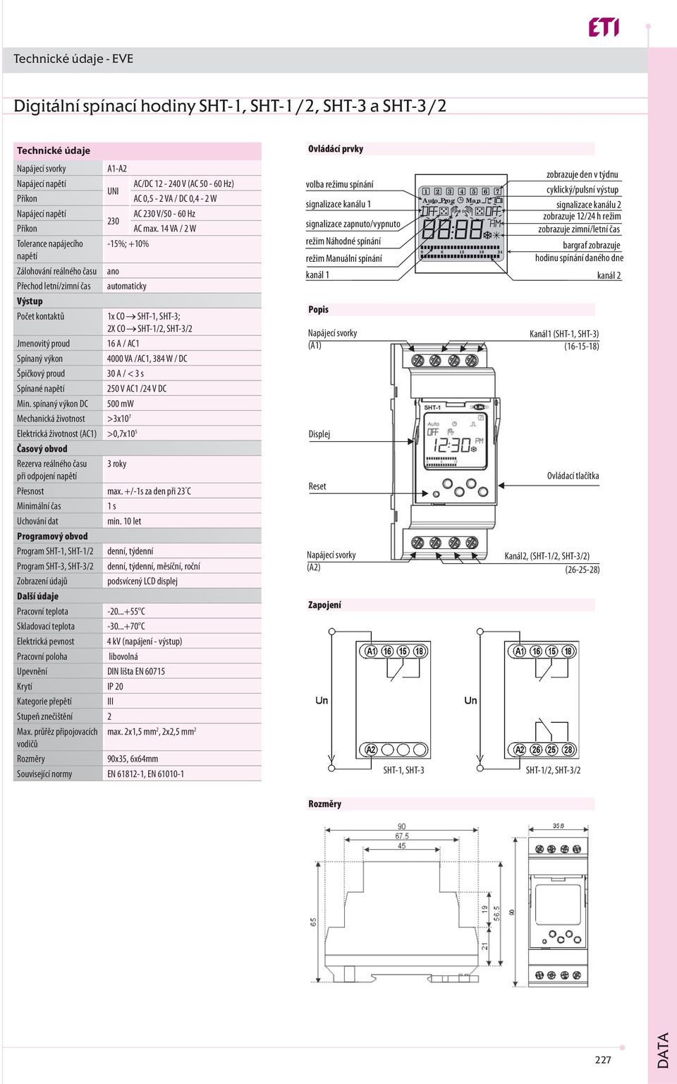 výkon 4000 VA /AC, 384 W / DC Špičkový proud 30 A / < 3 s pínané napětí 250 V AC /24 V DC Min.