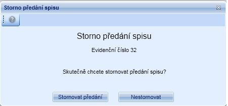 Je povoleno, pokud je označen řádek seznamu a funkční místo uživatele má ke spisu práva (je vlastníkem spisu), nebo má spis úroveň přístupu běžný či ke zveřejnění a funkční místo je ve stejném