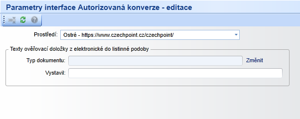 9.5.5.4 Interface Autorizovaná konverze Interface je přístupný pouze v režimu Out of Browser, nikoliv v režimu prohlížeče.