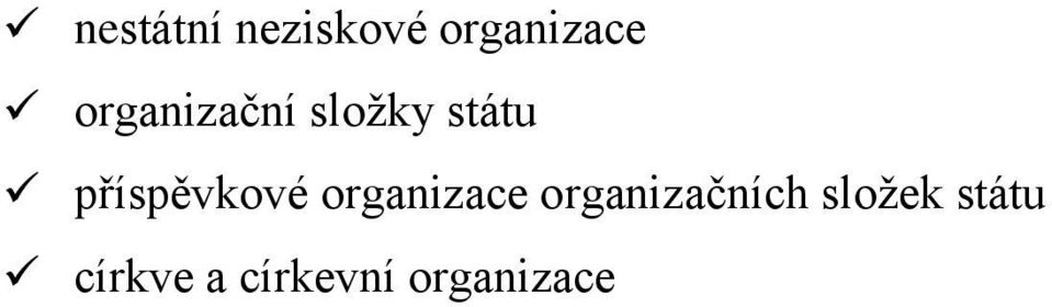 příspěvkové organizace