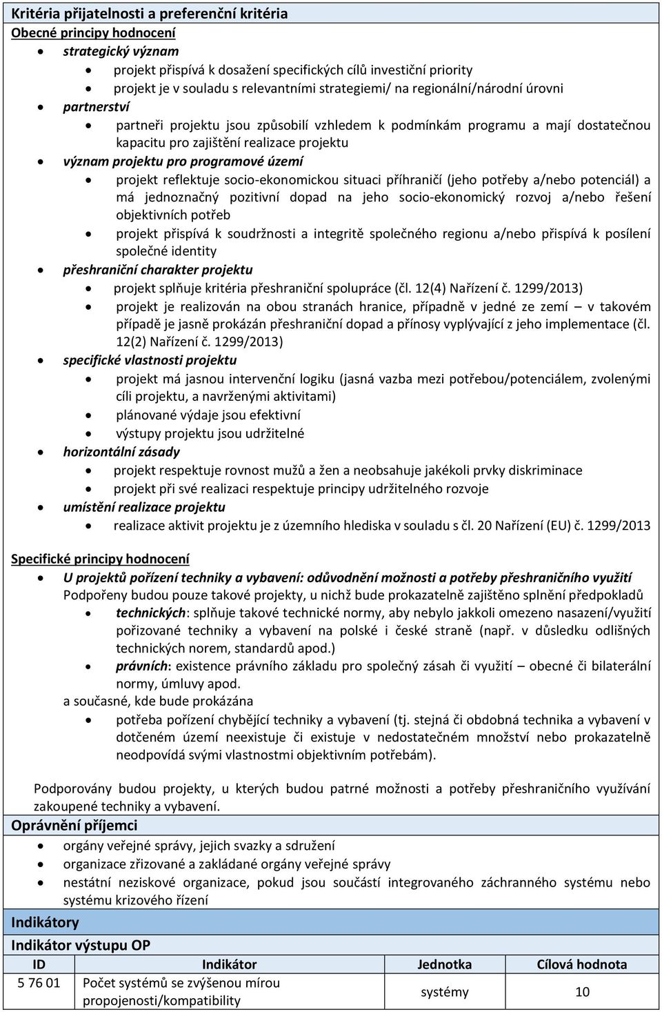 programové území projekt reflektuje socio-ekonomickou situaci příhraničí (jeho potřeby a/nebo potenciál) a má jednoznačný pozitivní dopad na jeho socio-ekonomický rozvoj a/nebo řešení objektivních