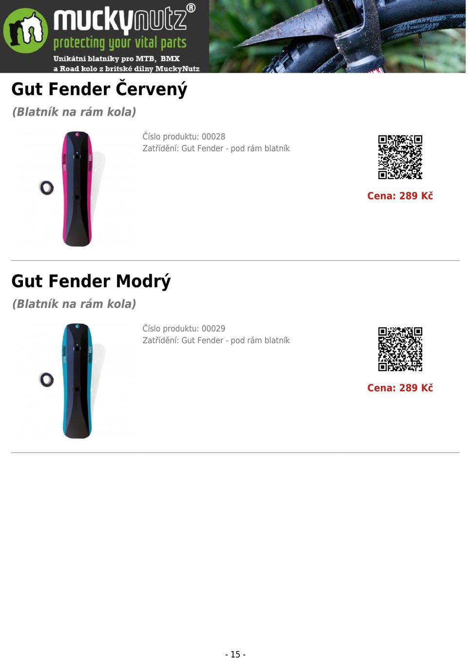 Gut Fender Modrý (Blatník na rám kola) Číslo produktu: