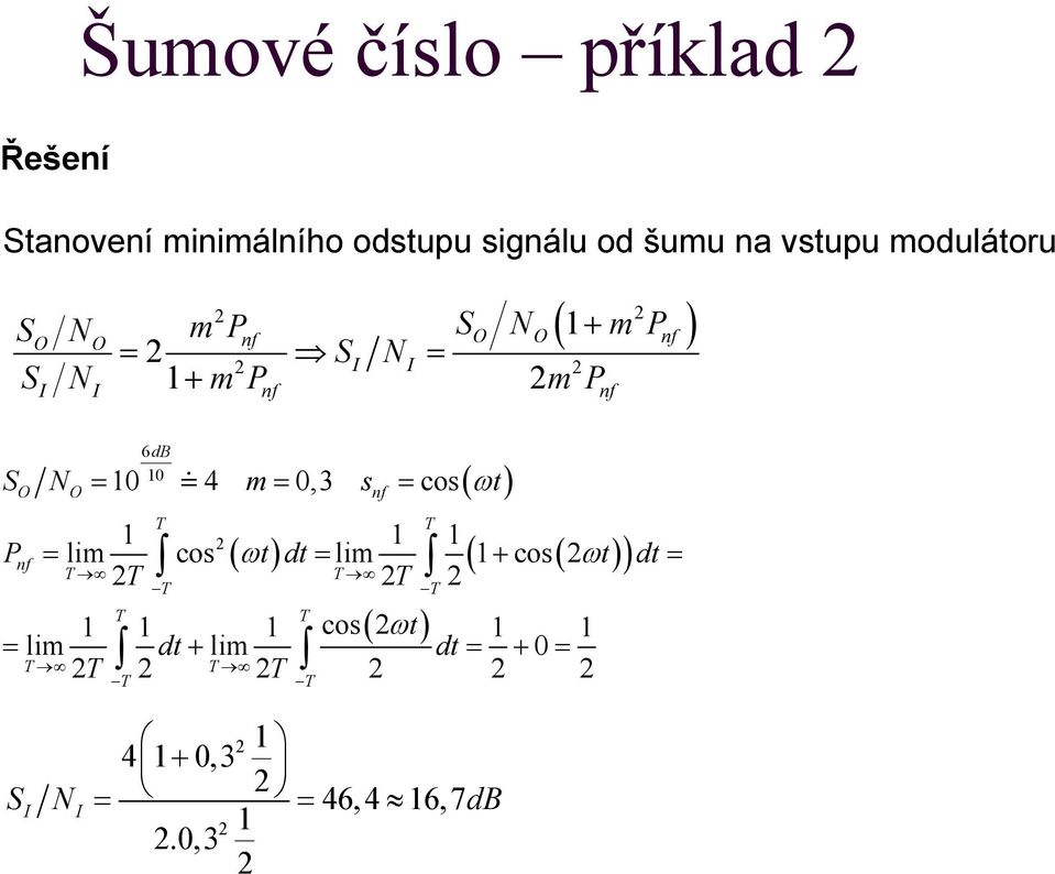 6dB 0 O O nf ( ω ) S N = 0 4 m= 0,3 s = cos t nf lim cos lim cos ( ) ( ω ) ( ω )