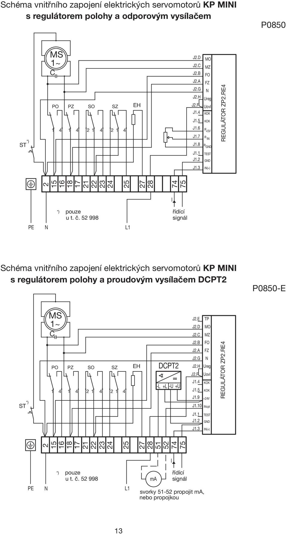 MINI s regulátorem polohy a proudovým vysílačem DCPT2