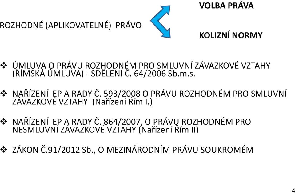 593/2008 O PRÁVU ROZHODNÉM PRO SMLUVNÍ ZÁVAZKOVÉ VZTAHY (Nařízení Řím I.) NAŘÍZENÍ EP A RADY Č.