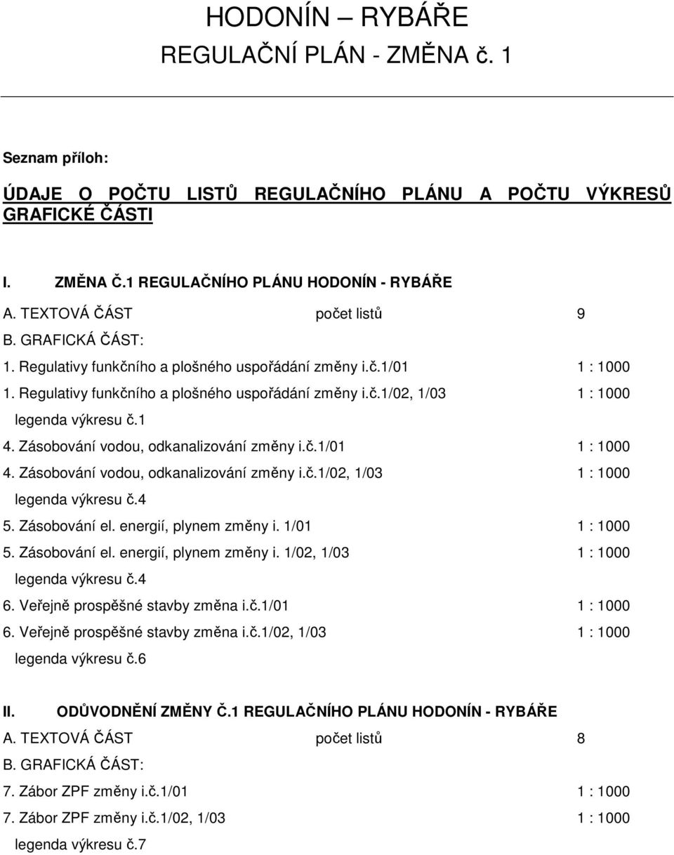 1 4. Zásobování vodou, odkanalizování změny i.č.1/01 1 : 1000 4. Zásobování vodou, odkanalizování změny i.č.1/02, 1/03 1 : 1000 legenda výkresu č.4 5. Zásobování el. energií, plynem změny i.