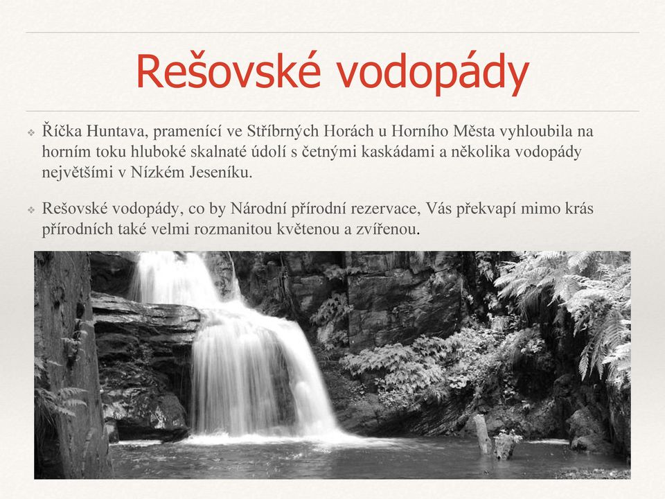 vodopády nejv t mi v N zk m Jesen ku.