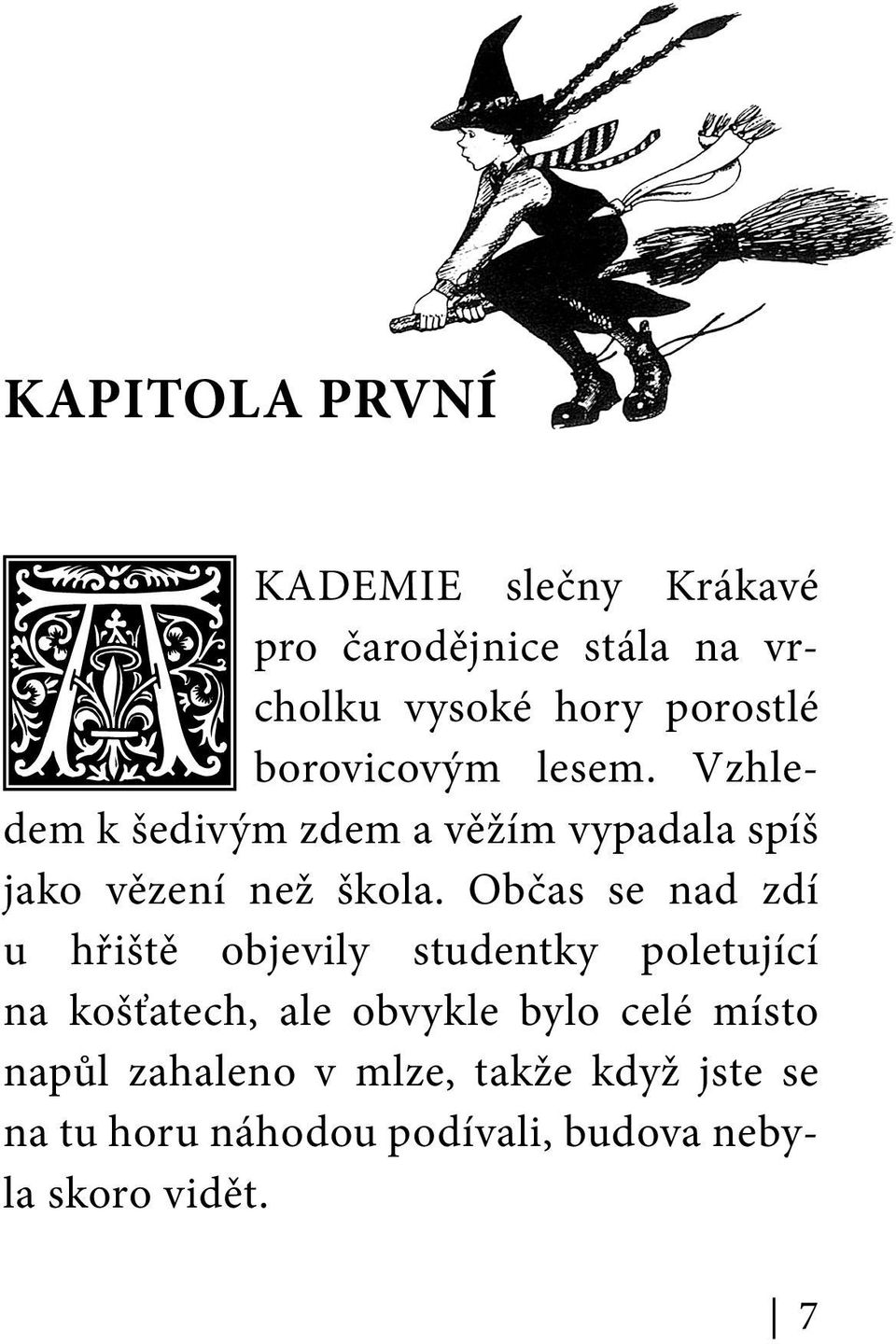 Občas se nad zdí u hřiště objevily studentky poletující na košťatech, ale obvykle bylo celé