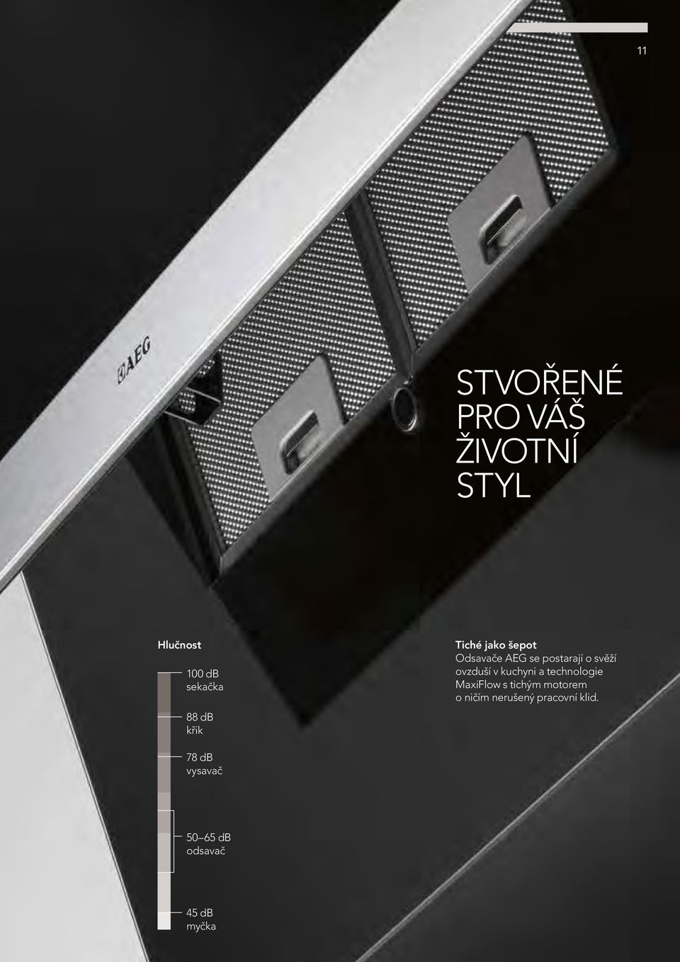ovzduší v kuchyni a technologie MaxiFlow s tichým motorem o