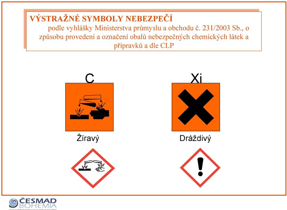 , Sb.,oo způsobu způsobuprovedení provedeníaaoznačení označeníobalů obalůnebezpečných