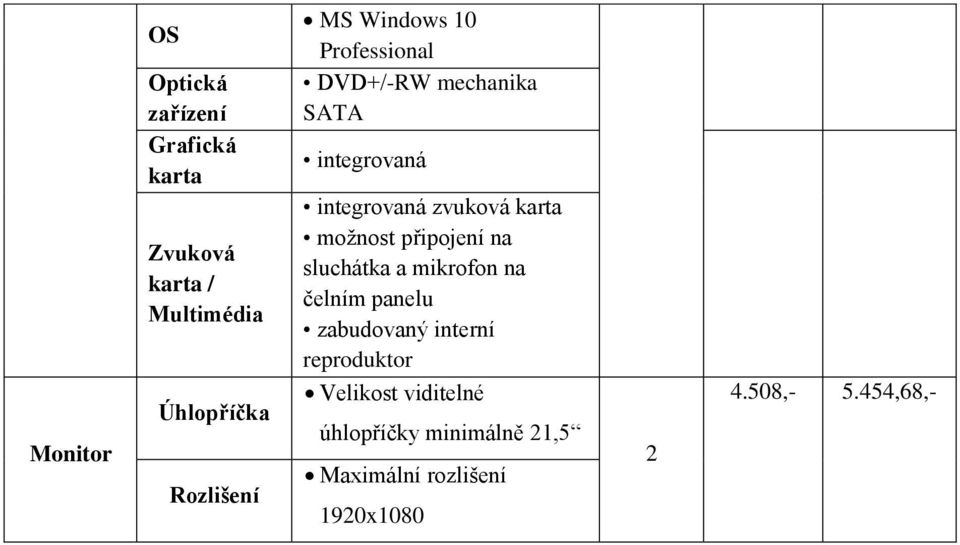 možnost připojení na sluchátka a mikrofon na čelním panelu zabudovaný interní reproduktor