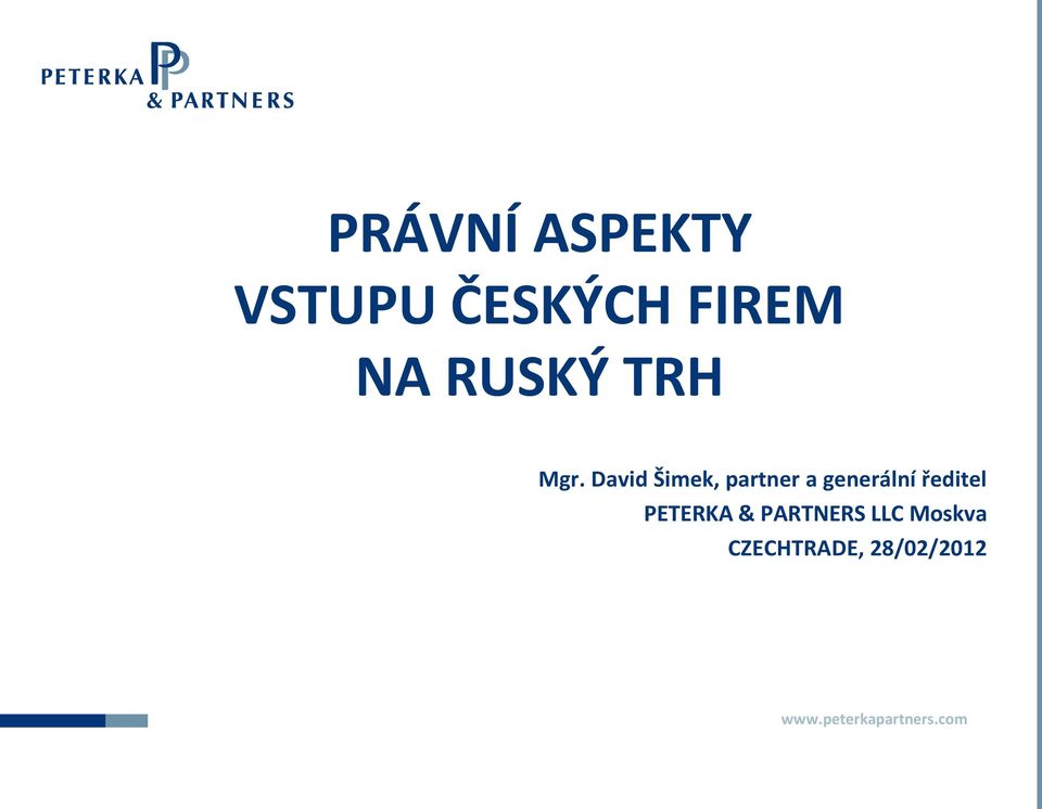 David Šimek, partner a generální ředitel
