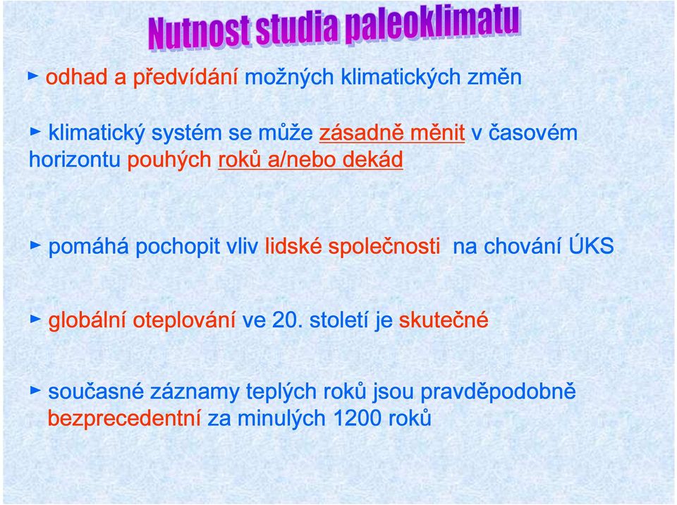 společnosti na chování ÚKS globální oteplování ve 20.