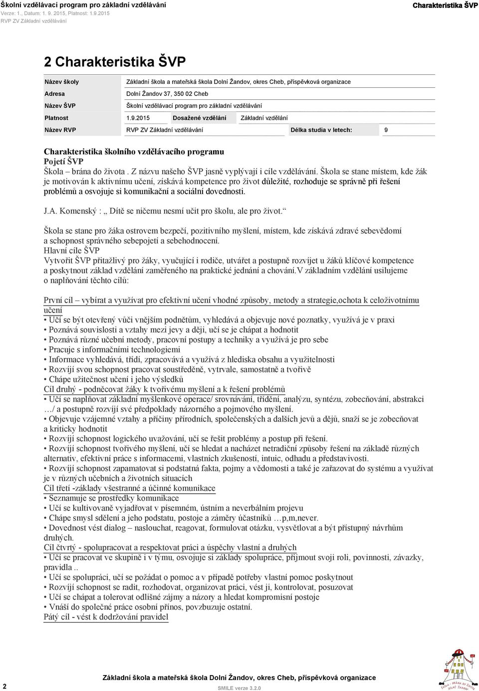 Z názvu našeho ŠVP jasně vyplývají i cíle vzdělávání.