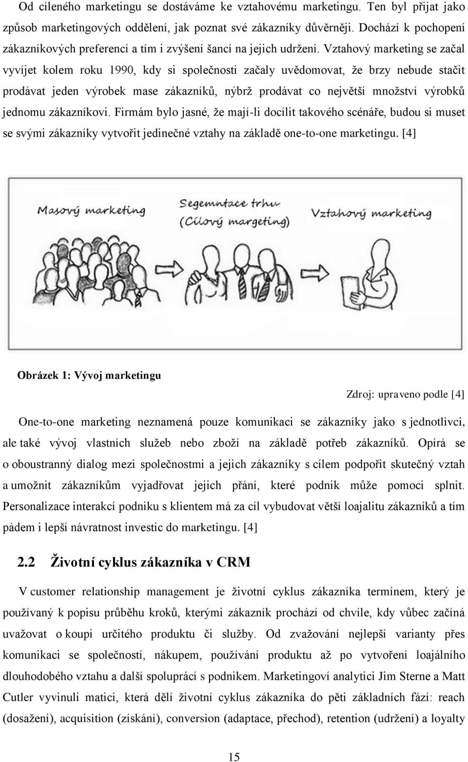 Vztahový marketing se začal vyvíjet kolem roku 1990, kdy si společnosti začaly uvědomovat, že brzy nebude stačit prodávat jeden výrobek mase zákazníků, nýbrž prodávat co největší množství výrobků