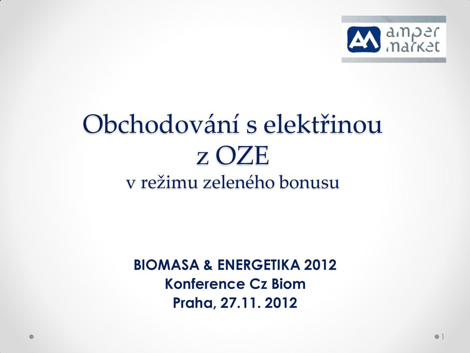 BIOMASA & ENERGETIKA 2012