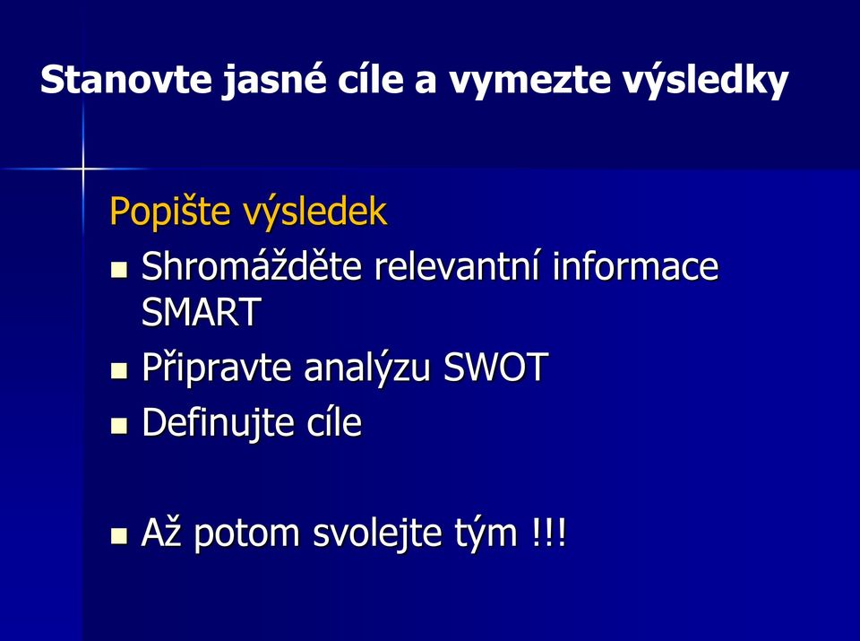 informace SMART Připravte analýzu SWOT