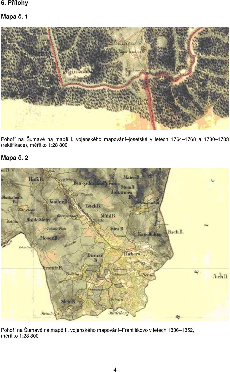 (rektifikace), měřítko 1:28 800 Mapa č.