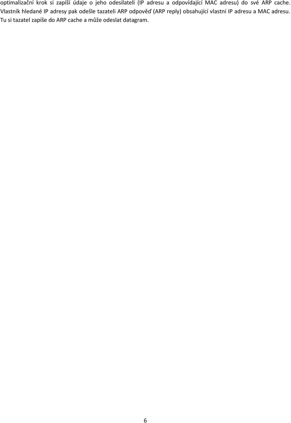 Vlastník hledané IP adresy pak odešle tazateli ARP odpověď (ARP reply)
