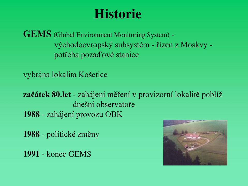 Košetice začátek 80.
