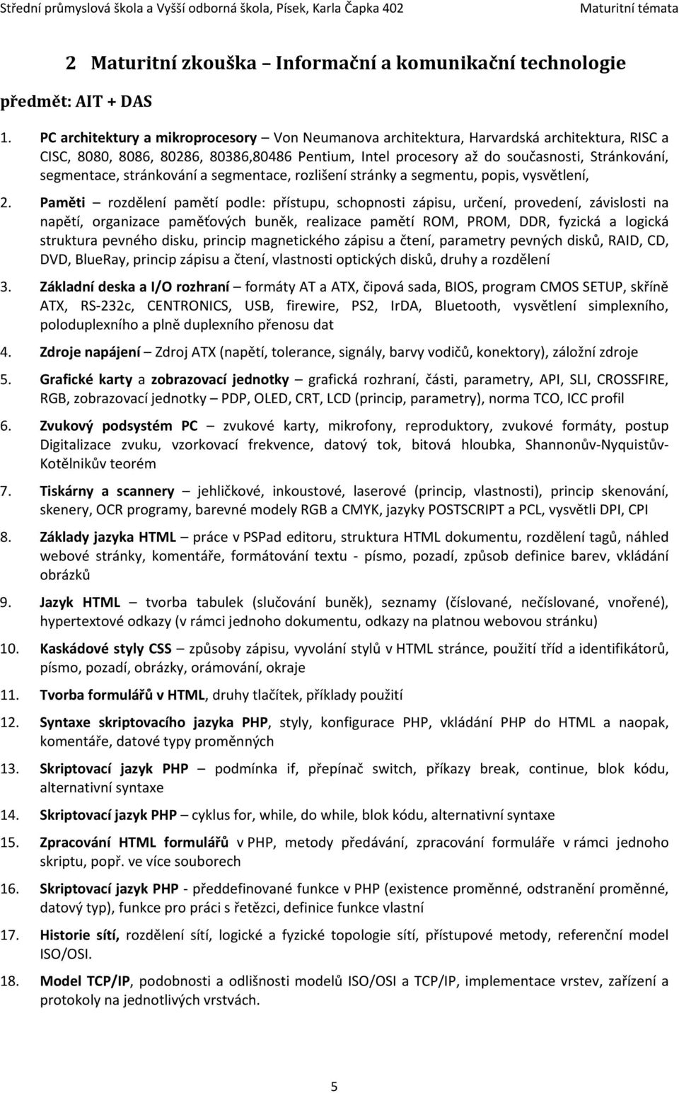 stránkování a segmentace, rozlišení stránky a segmentu, popis, vysvětlení, 2.