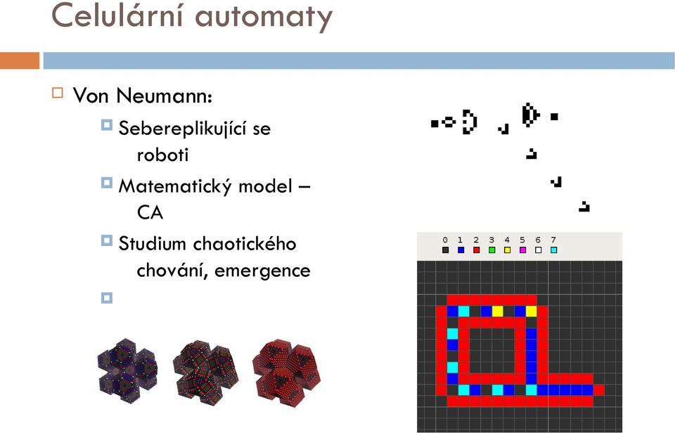 roboti Matematický model CA