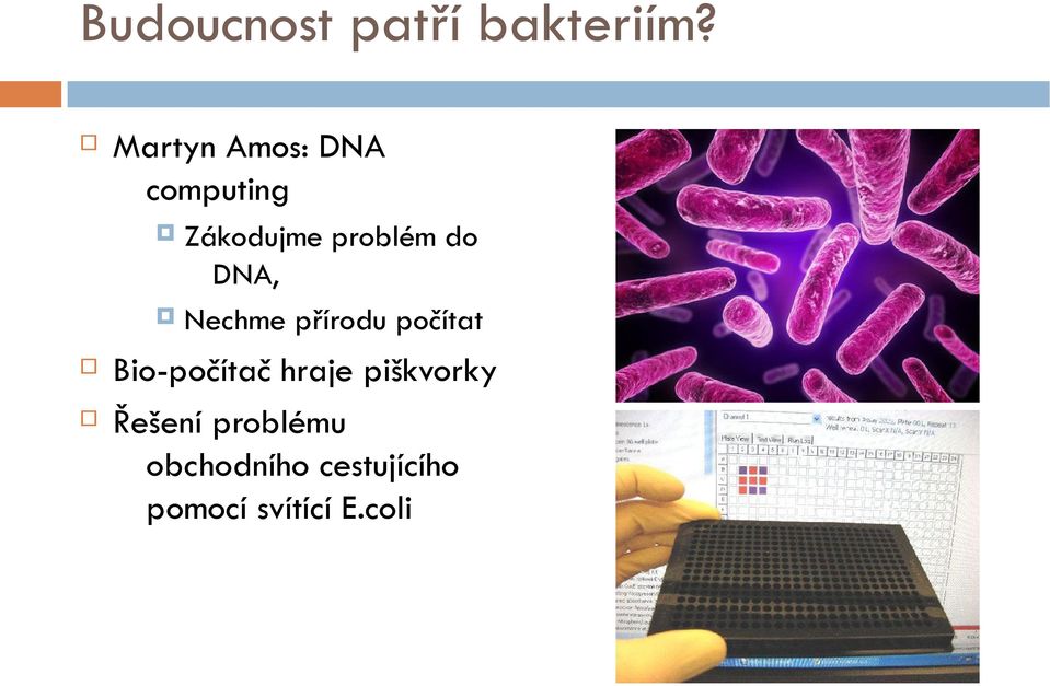 DNA, Nechme přírodu počítat Bio-počítač hraje