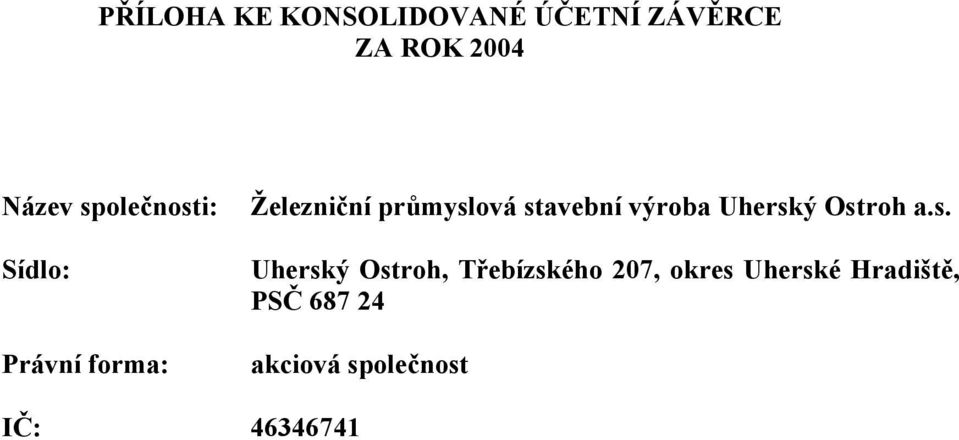 stavební výroba Uherský Ostroh a.s. Uherský Ostroh,