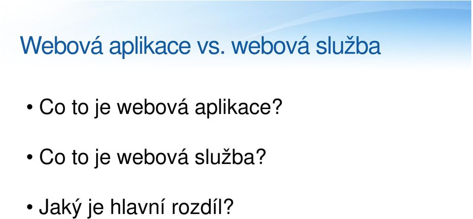 webová aplikace?