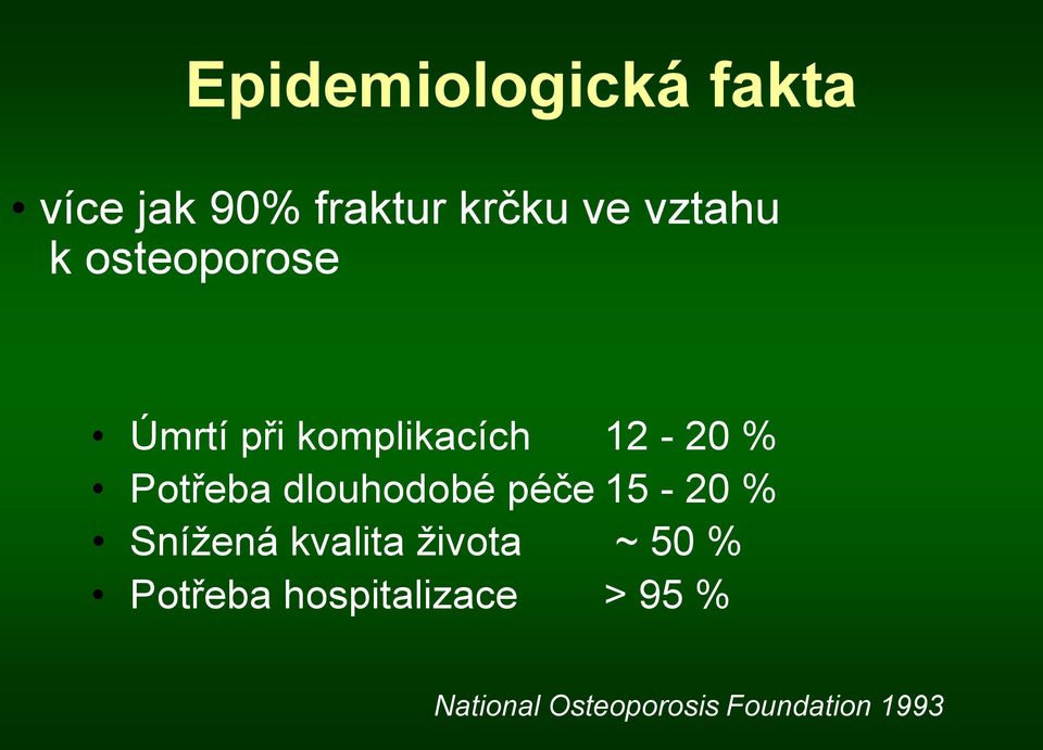 Potřeba dlouhodobé péče 15-20 % Snížená kvalita života ~