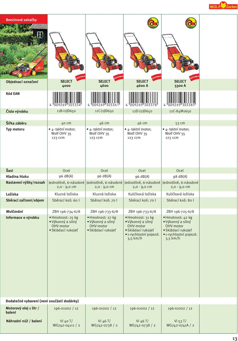 Ocel Jednotlivě, 6-násobné,0-9,0 cm Ocel Jednotlivě, 6-násobné,0-9,0 cm Ocel Ocel 98 db(a) Jednotlivě, 6-násobné,0-9,0 cm Jednotlivě, 6-násobné,0-9,0 cm Ložiska Kluzná ložiska Kluzná ložiska Sběrací