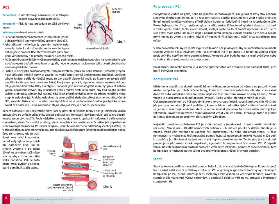 5 > Jeho základní myšlenkou je umístění malého nafukovacího balónku do zúženého místa věnčité tepny.